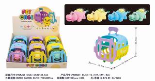 PULL LINE CROCODILE W/LIGHT 6PCS,