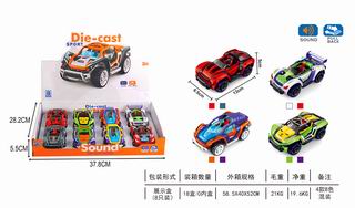 PULL BACK DIE-CAST CAR W/SOUND 8PCS,