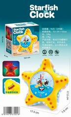 B/O CLOCK STARFISH W/LIGHT & MUSIC,