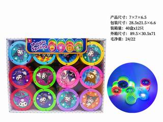 RAINBOW RING W/LIGHT 12PCS,