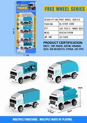 SLIDE GREEN VEHICLE 4PCS,