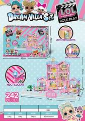 DIY VILLA SET W/LIGHT 242PCS,
