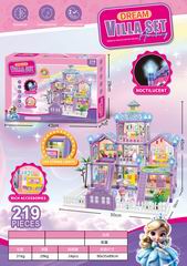DIY VILLA SET W/LIGHT 219PCS,