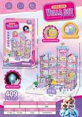 DIY VILLA SET W/LIGHT 409PCS,