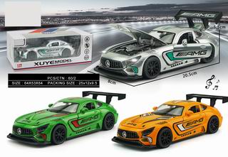 1:24 PULL BACK DIE-CAST CAR W/LIGHT & MUSIC,