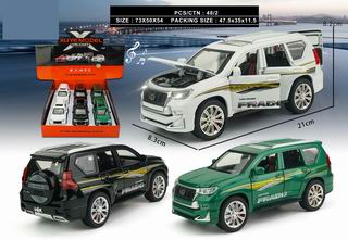 1:24 PULL BACK DIE-CAST CAR W/LIGHT & MUSIC 6PCS,