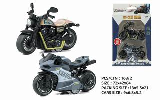 1:36 PULL BACK DIE-CAST MOTORCYCLE 2PCS,