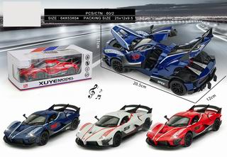 1:24 PULL BACK DIE-CAST CAR W/LIGHT & MUSIC,