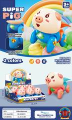 B/O SUPER PIG W/LIGHT 6PCS,
