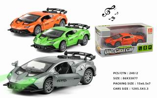 1:32 PULL BACK DIE-CAST CAR W/LIGHT & MUSIC,