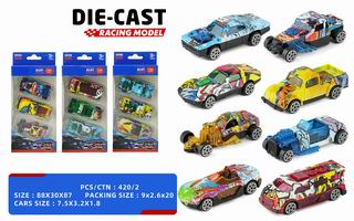 1:64 SLIDE DIE-CAST CAR 3PCS,