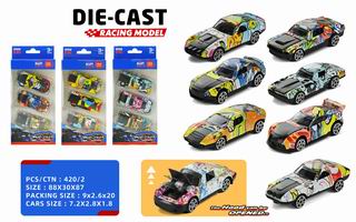 1:64 SLIDE DIE-CAST CAR 3PCS,