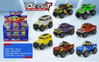 1:64 PULL BACK DIE-CAST CAR 36PCS,