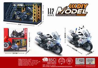 1:12 PULL BACK DIE-CAST MOTORCYCLE W/LIGHT & MUSIC,