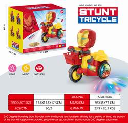 B/O STUNT TRICYCLE W/LIGHT & MUSIC,