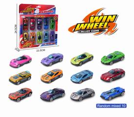 1:64 SLIDE DIE-CAST CAR 10PCS,