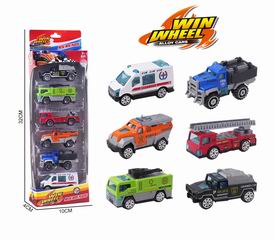 1:64 SLIDE DIE-CAST CAR 6PCS,