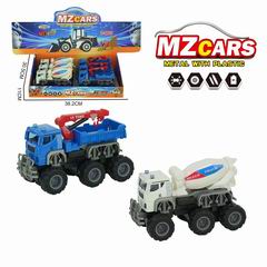1:36 FRICTION DIE-CAST TRUCK 6PCS,