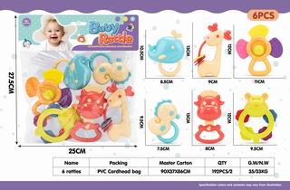 BABY RATTLE 6PCS,