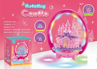 B/O ROTATING CASTLE W/LIGHT & MUSIC,