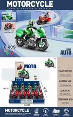 FRICTION MOTORCYCLE W/LIGHT & SOUND 8PCS,
