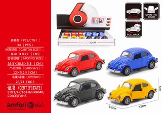 PULL BACK DIE-CAST CAR 12PCS,