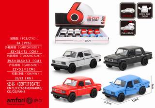 PULL BACK DIE-CAST CAR 12PCS,