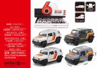 PULL BACK DIE-CAST CAR 12PCS,