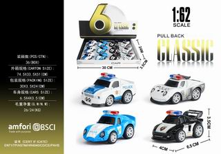 1:62 PULL BACK DIE-CAST CAR 12PCS,