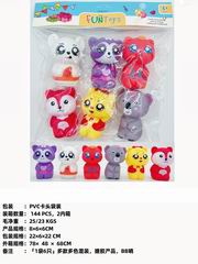 SOFT GUM ANIMAL W/SOUND 6PCS,