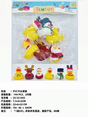 SOFT GUM DUCK W/SOUND 6PCS,