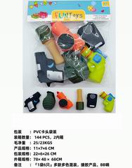 SOFT GUM MILITARY SET W/SOUND 6PCS,
