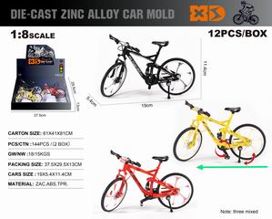 1:8 SLIDE DIE-CAST BICYCLE 12PCS,