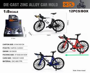 1:8 SLIDE DIE-CAST BICYCLE 12PCS,