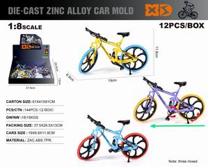 1:8 SLIDE DIE-CAST BICYCLE 12PCS,