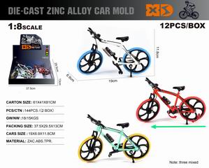 1:8 SLIDE DIE-CAST BICYCLE 12PCS,