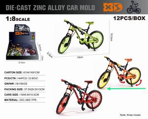 1:8 SLIDE DIE-CAST BICYCLE 12PCS,