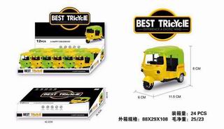PULL BACK TRICYCLE 12PCS,