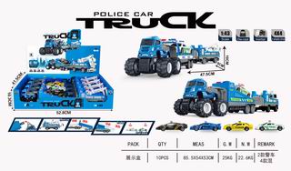 1:43 FRICTION DIE-CAST CAR 4PCS,