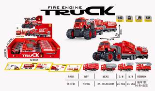 1:43 FRICTION DIE-CAST CAR 4PCS,