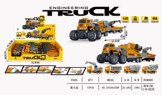 1:43 FRICTION DIE-CAST CAR 4PCS,