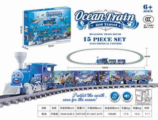B/O TRACK TRAIN W/LIGHT & SOUND 15PCS,