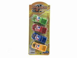 PULL BACK POLICE CAR 4PCS,