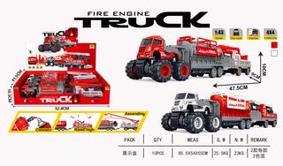 1:43 FRICTION DIE-CAST CAR 4PCS,