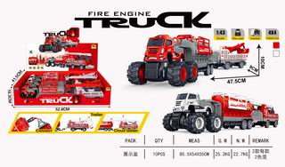 1:43 FRICTION DIE-CAST CAR 4PCS,