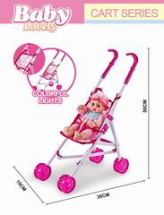 12 INCH DOLL W/MUSIC & CART W/LIGHT,