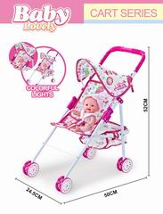10 INCH DOLL W/MUSIC & CART W/LIGHT,
