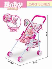 12 INCH DOLL W/MUSIC & CART W/LIGHT,
