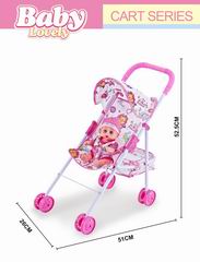 10 INCH DOLL W/MUSIC & CART,