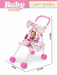 10 INCH DOLL W/MUSIC & CART,